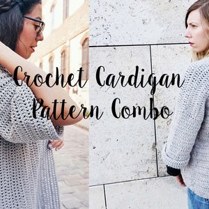 Crochet PATTERN Combo- The Cardigan Collection