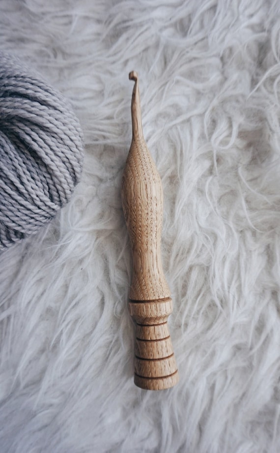 6mm Handmade Wooden Crochet Hook , Hand Crafted