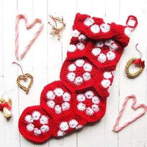 Crochet PATTERN -Christmas Crochet Stocking- Xmas Crochet image 1