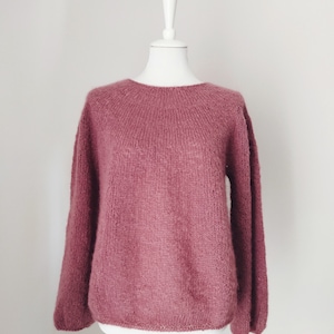 Knitting PATTERN Beginner Mohair Sweater - Etsy