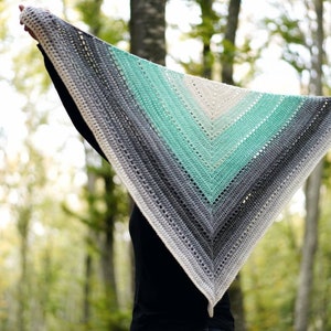 Crochet PATTERN Beginner One Skein Shawl image 2