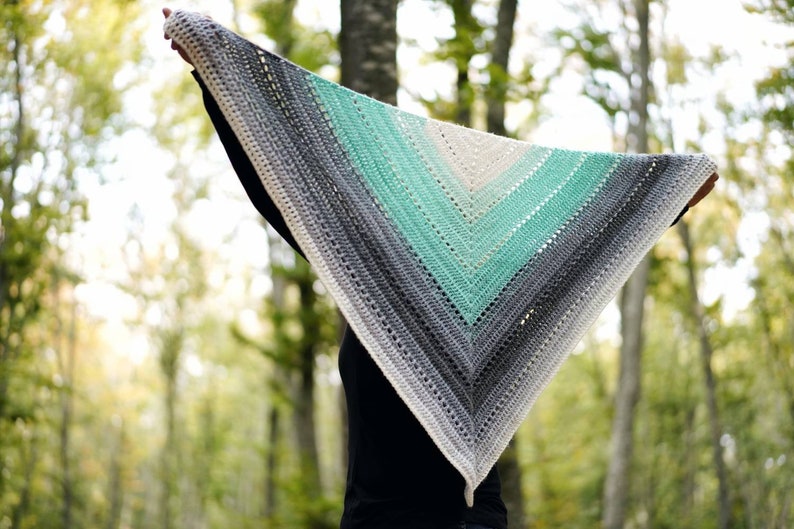 Crochet PATTERN Beginner One Skein Shawl image 2