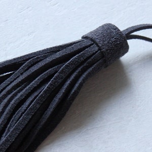 Suede tassel : SLATE GREY,(approx. 6.5"/ 16cm) image 2