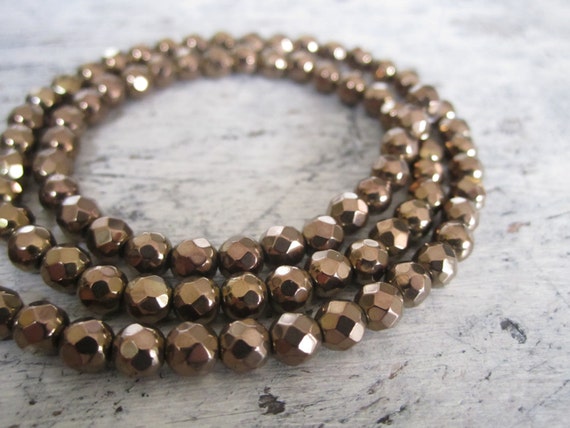 14.5/" Strand Hematite Beads 4mm Gemstone Small Faceted Spacer Jewellery Making