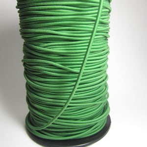 Lovat Green Fabric Elastic Cord: 2mm Stretch Cord, 3 Yards