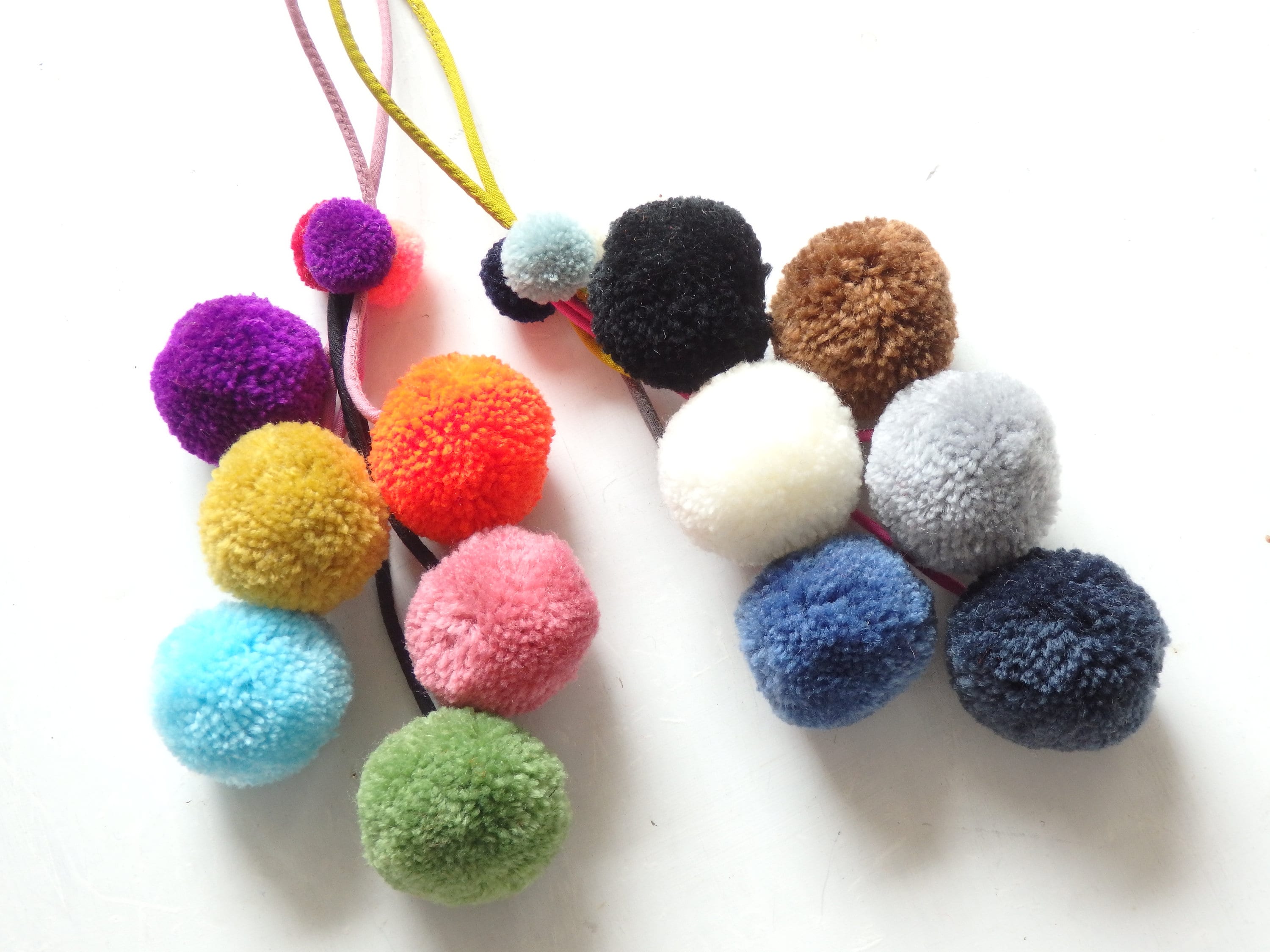 50pcs Cotton Pom Poms, Assorted Color Cotton Pompom Balls, Handmade Craft  Supply 20mm 