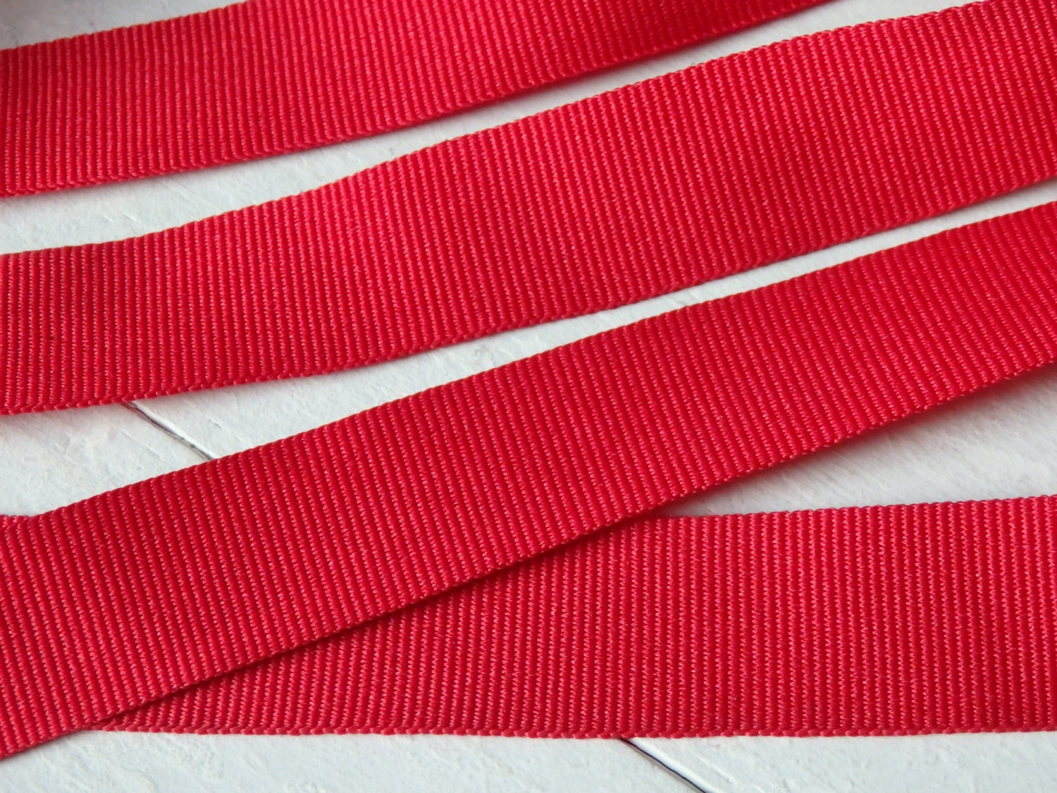 Red grosgrain trim FIVE yards of red grosgrain ribbon 19mm Etsy