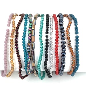 Faceted Crystal Beads: Assorted Colors, Shapes, and Sizes - 12 Strands