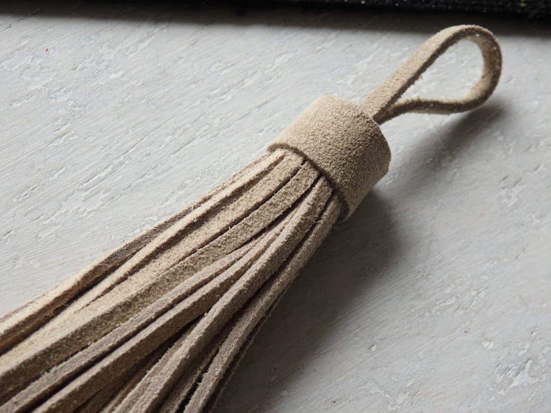 Large Suede Tassel ECRU Suede Tassel for Bags Jewelry Etsy