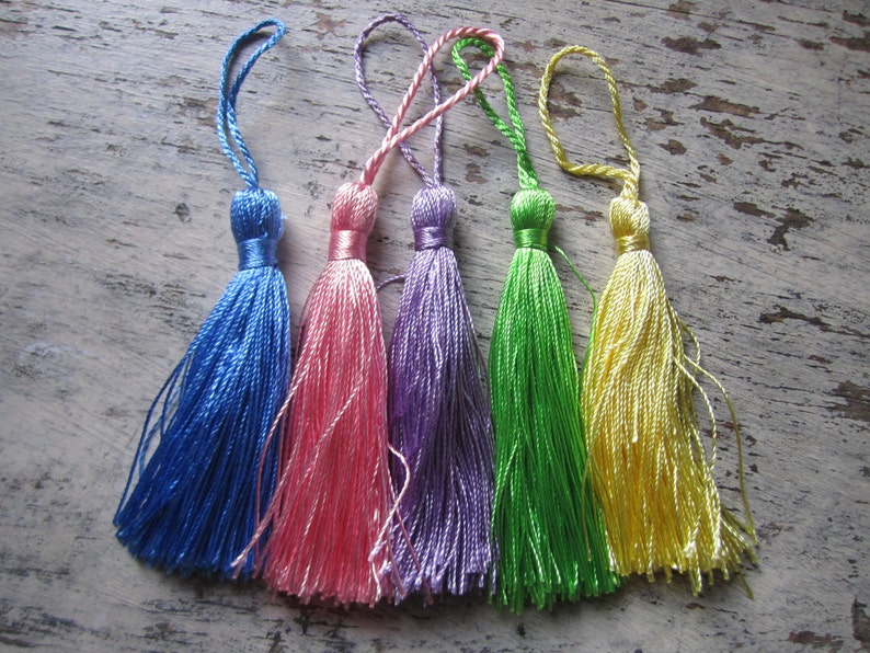accessories set of 5 jewelry 5 Silky tassels for malas home decor Summer Palette