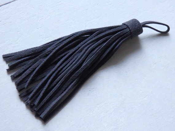 Suede tassel : SLATE GREY,(approx. 6.5"/ 16cm)