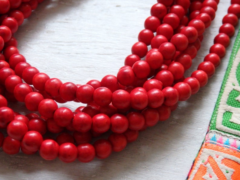 6mm Red Howlite Beads Dyed Howlite Beads 6mm Round Red - Etsy