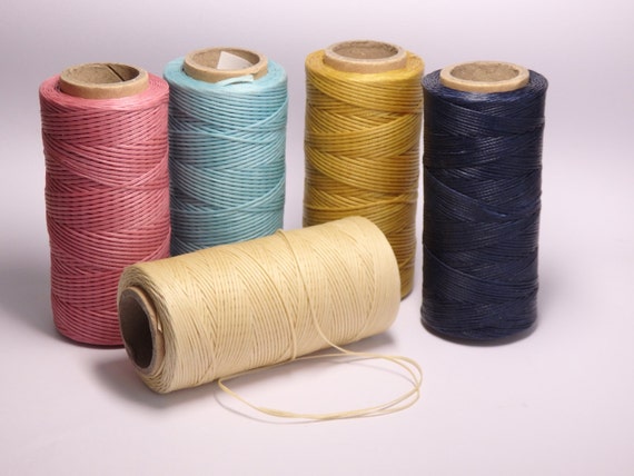 10 Yds. Waxed Cotton Cord, for Jewelry Making, Sewing Leather Goods, Waxed  Cord in Summer Shades, Choose Your Colours TEN YARDS 