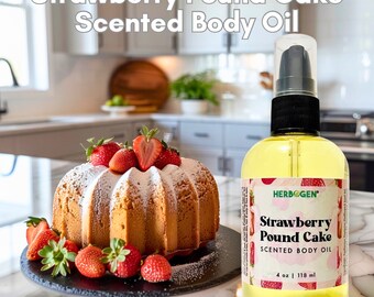 Strawberry Pound Cake Body Oil: Scented Moisturizing All Natural Oil