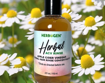 Herbal ACV Hair Rinse: Hair Growth & Clarifying Treatment