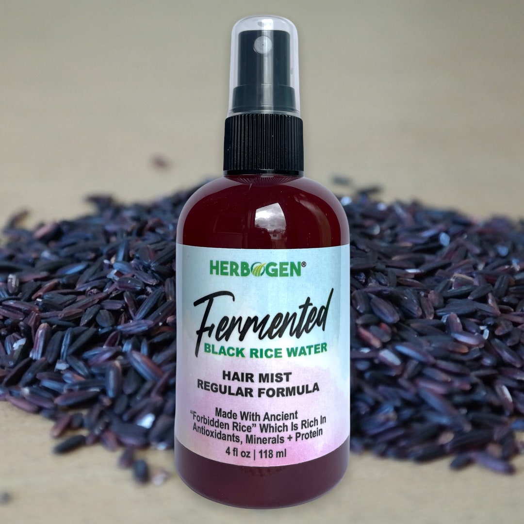 Black Fermented Rice Water Spray, Black Rice Water, Hair Growth, Herbal