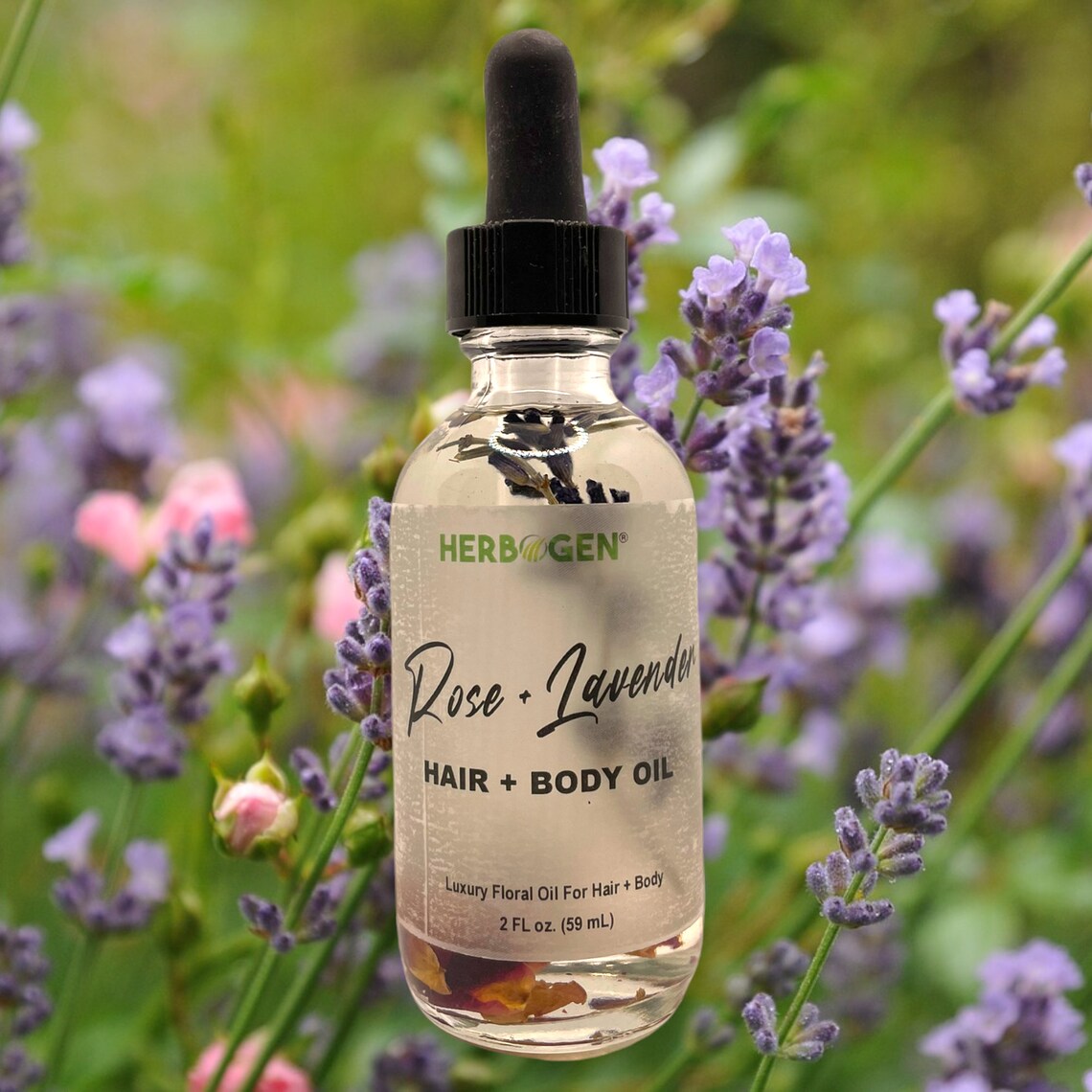 Rose Lavender Hair Body Oil Rose Hair Oil Lavender Hair Etsy