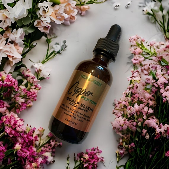 Copper Peptide Herbal Scalp Spray Hair Growth Rosemary - Etsy Copper Peptide Herbal Scalp Spray Hair Growth Rosemary - Etsy