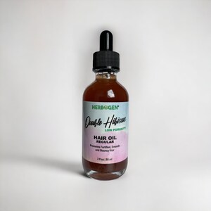 Olio per capelli all'ibisco super concentrato: formula ayurvedica indiana, bassa porosità
