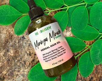 Moringa Miracle SUPER Hair Oil, Promote Hair Growth, Emu Oil, Ostrich Oil, Moringa Growth Serum, Castor hair oil, Essential Oil Hair serum