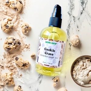 Cookie Crave Body Oil, Scented Moisturizing Body Oil, Organic All Natural Fragrance Body Oil, Self Care Gift, Massage Oil