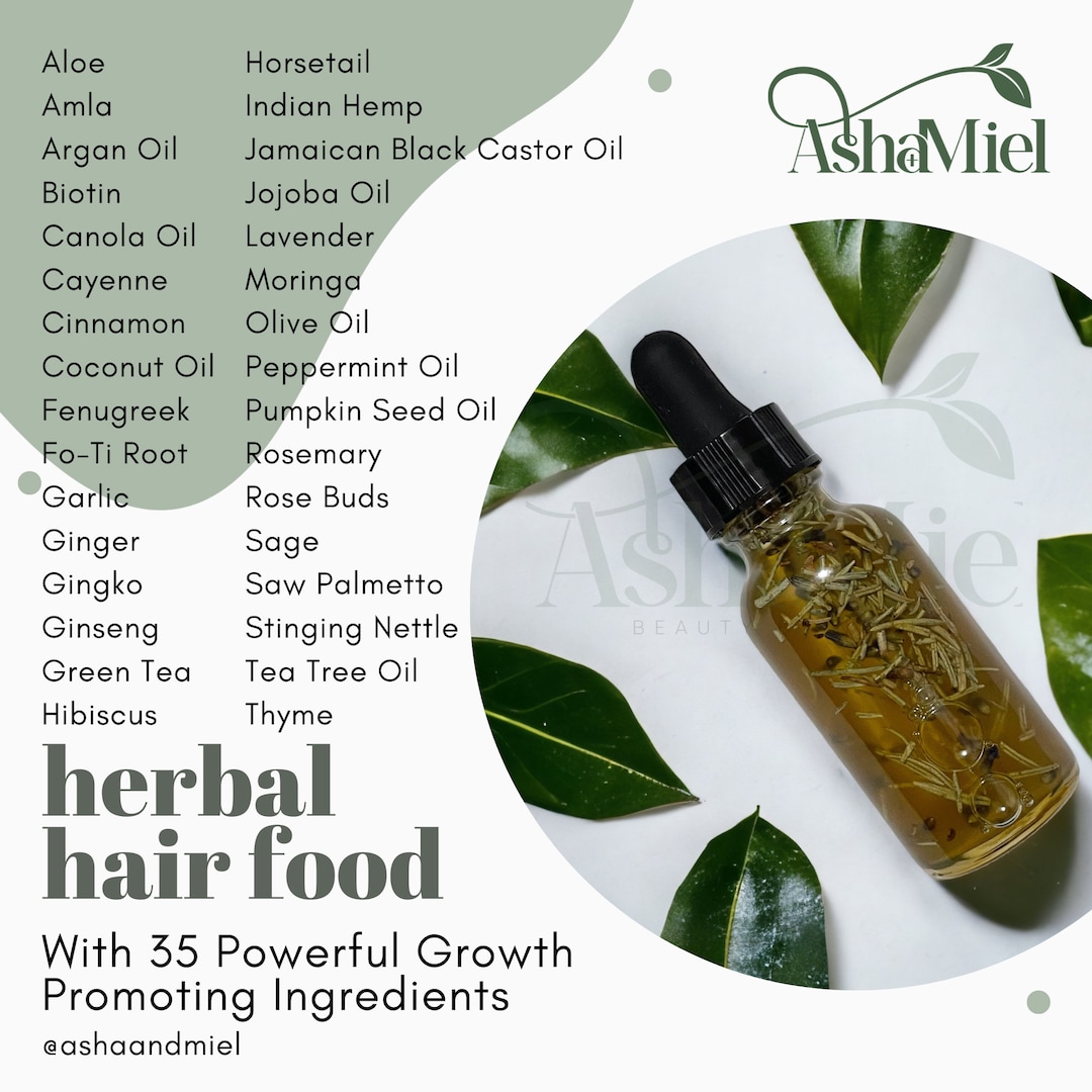 Natural Herbal Biotin Hair Oil, Hair Growth Oil, Scalp Care, Organic ...