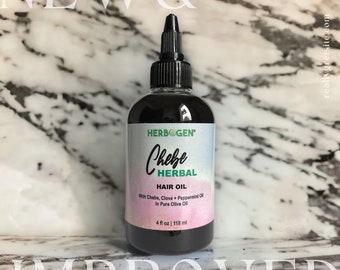 Chebe Hair Growth Oil: African Herbal Blend, Peppermint Scent