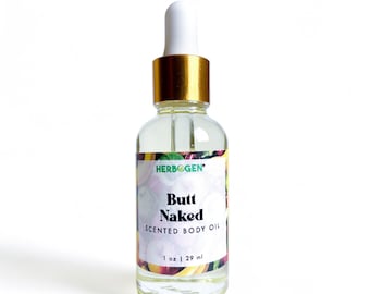 Butt N*ked Scented Body Oil: Natural Fragrance, 1 oz