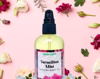 Vermilion Mist Scented Body Oil: Natural Moisturizing Massage Oil