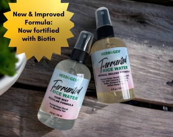 Fermented Rice Water Hair Spray: Herbal Biotin Hair Growth Tonic
