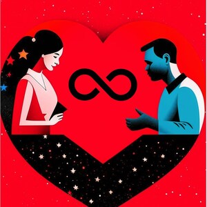 Wat er ook gebeurt... Omdat ik van je hou. Oneindigheid. Liefdeskaart. Valentijnsdag. Verjaardag. PDF-bestand afdrukbaar "4"x6"