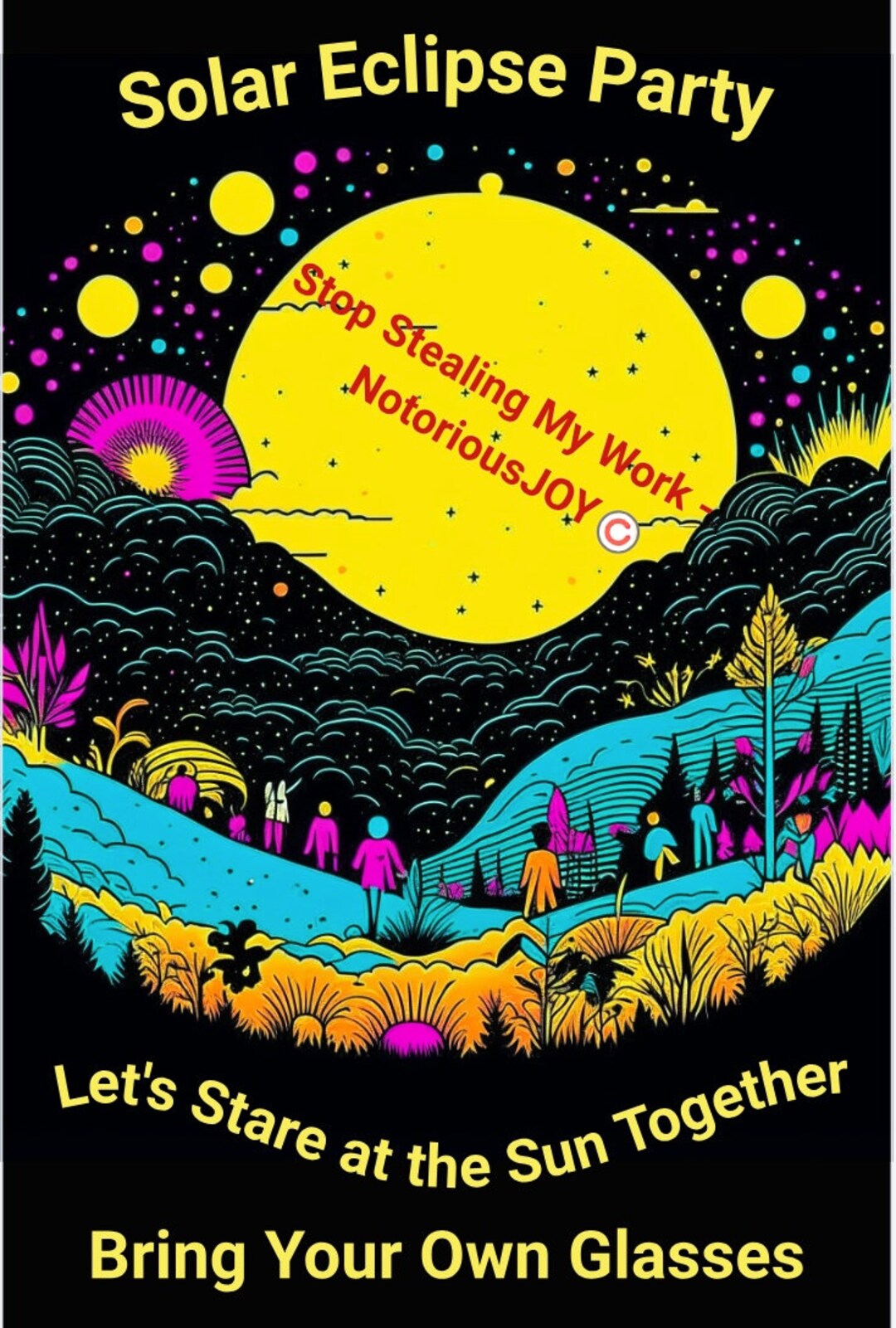 Solar Eclipse 2024 Party Invitations Let s Stare At The Etsy