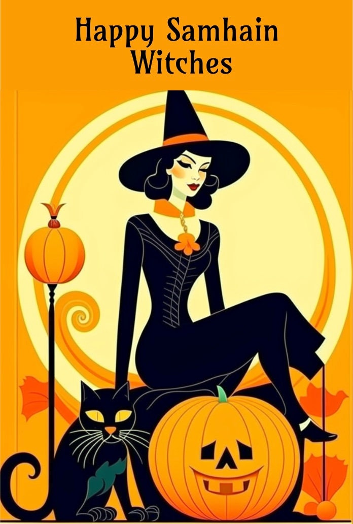Happy Samhain Witches Card Wiccan, Pagan Sabbats PDF Printable