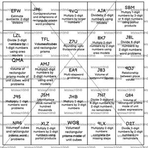 Cartelle da bingo iXL allineate a iReady.