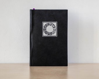 Large Format Notebook Tartuensis Artisan "Dandelion", Upcycled from Old Book Covers