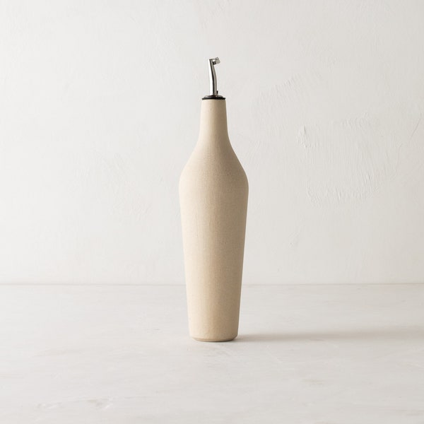 Minimal Oil Cruet | Raw Stoneware