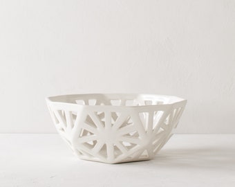Geodesic Fruit Bowl | Porcelain