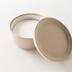 Minimal Salt Cellar Raw Stoneware image 4
