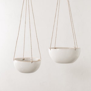 Minimal Hanging Planter Seconds Hemp Cord image 2