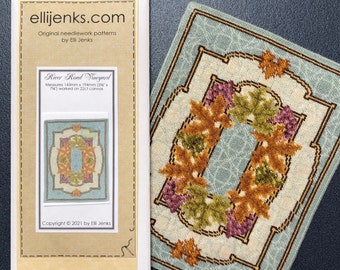 Dollhouse Carpet PDF Pattern For Needlepoint or Cross Stitch - River Road Vineyard by Elli Jenks