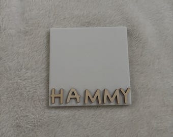 Kühlfliese mit individuellem Namen