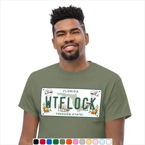 Florida WTFLOCK Novelty Plate T-shirt, Anti-flockkamera, Anti-ALPR