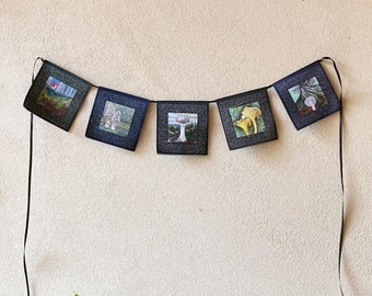 Mini Prayer Flags: Mushrooms, organic cotton, fungus lovers gift, stocking stuffer, mushroom hunter gift, gifts for guys