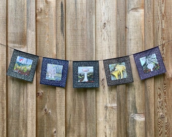 Prayer Flags: MUSHROOMS, recycled polyester, fade resistant, eco-friendly gift