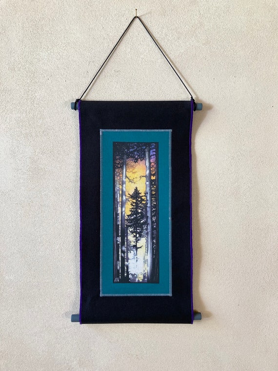 Fabric scroll online wall hanging