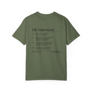 Camiseta con normas de seguridad para armas de fuego, camiseta para oficial de campo de tiro, estampado de seguridad en la espalda, regalo para instructor de tiro, camiseta de tejido grueso teñida en prenda. imagen 20