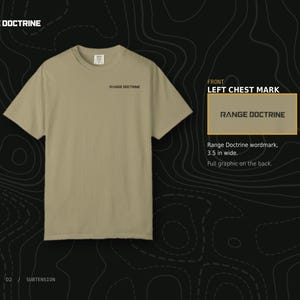 MIL MOA Reference T-Shirt, Long Range Shooting Shirt, Scope Math Back Print, Precision Rifle Gift, Garment Dyed Heavyweight Tee image 5