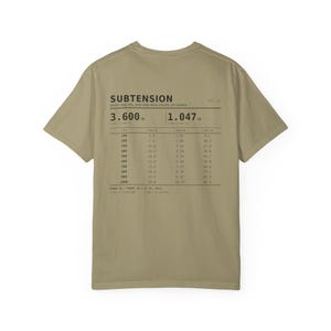 MIL MOA Reference T-Shirt, Long Range Shooting Shirt, Scope Math Back Print, Precision Rifle Gift, Garment Dyed Heavyweight Tee image 8