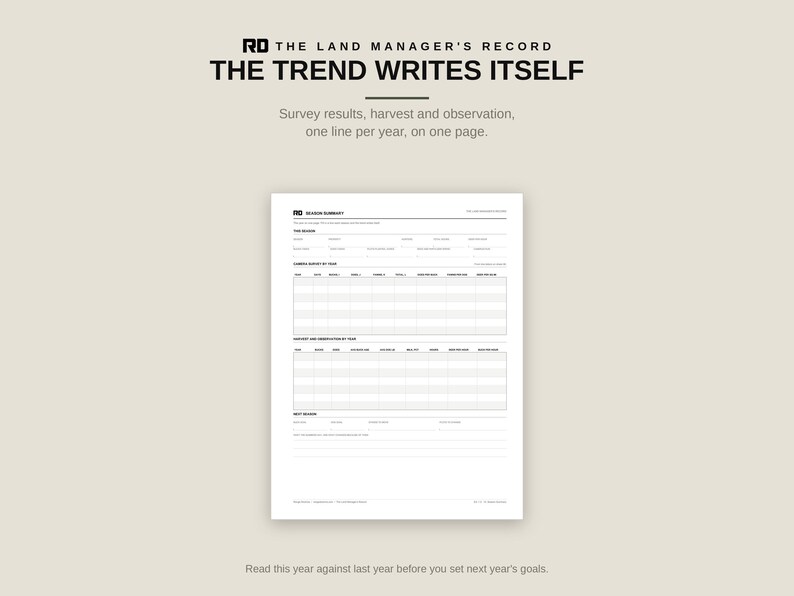 Deer Hunting Log Printable, Trail Camera Survey Sheets, Food Plot Record, Hunting Land Management Log Book PDF, Harvest and Observation Log image 9