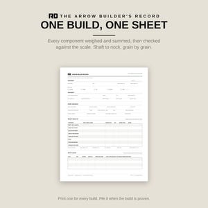 Printable Archery Log Book, Arrow Build and Bow Tuning Log Sheets PDF, FOC Worksheet, Sight Marks, Broadhead Tuning, Bowhunting Record image 2